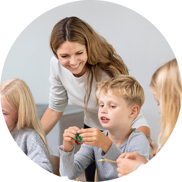 Freude daran, mit der Familie kreativ zu sein.