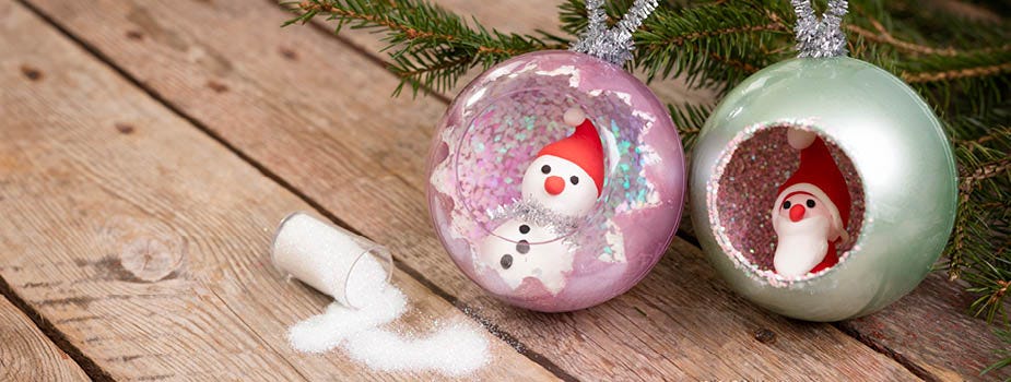 Weihnachten mit Foam Clay und Silk Clay