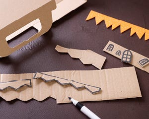 Verwenden Sie Verpackungen für Halloween-Dekorationen