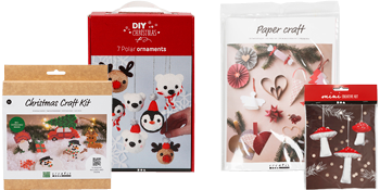 DIY-Sets mit Weihnachtsdekoration