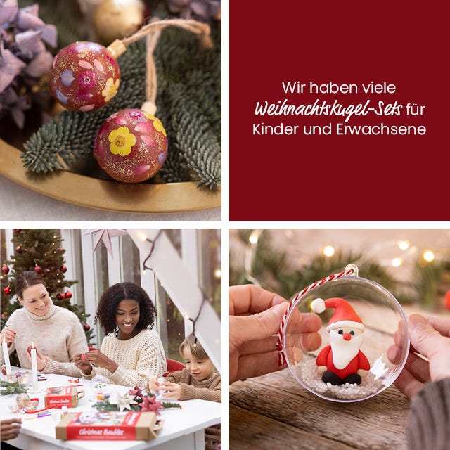 Collagebild - Weihnachtskugeln