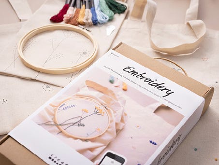 Beginnen Sie mit DIY-Kits mit Stickerei