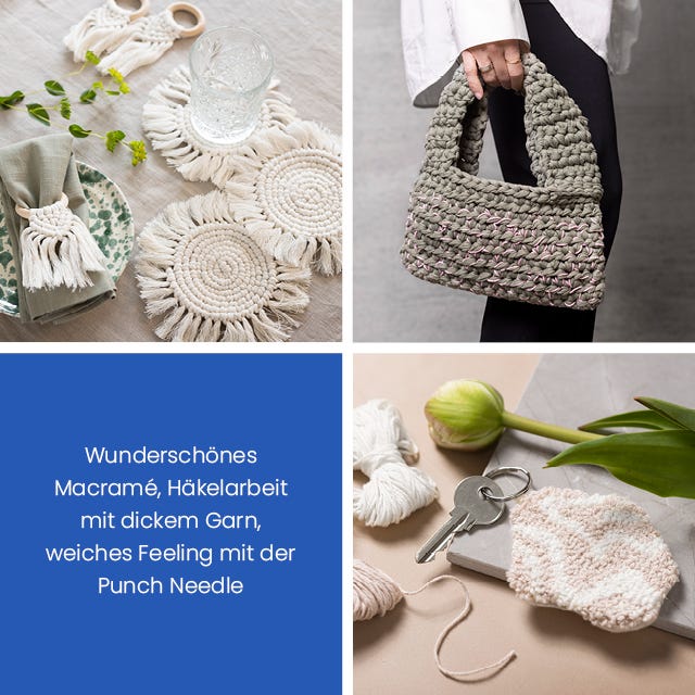 Collagenbild – Verschiedene Inspirationen für Häkelprojekte