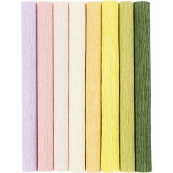 Krepppapier, Blatt 25x60 cm, Kreppanteil: 180%, 105 g, Pastellfarben, 8 Bl./ 1 Pck