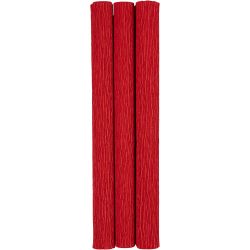 Krepppapier, Blatt 25x60 cm, Kreppanteil: 180%, 105 g, Rot, 3 Bl./ 1 Pck