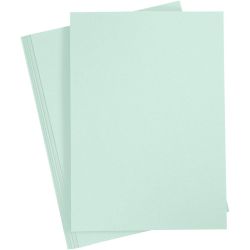 Karton, A4, Blatt 210x297 mm, 210 g, Pastellgrün, 10 Bl./ 1 Pck