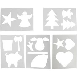 Schablonen mit Weihnachtsmotiven