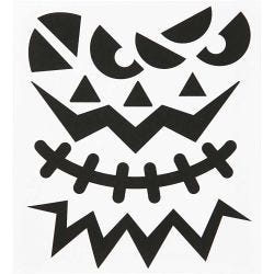 Sticker, Halloween - große Gesichter, Blatt 15x16,5 cm, 1 Bl.