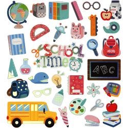 Sticker, Schule beginnt wieder, Blatt 15x16,5 cm, 1 Bl.