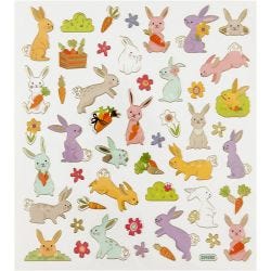 Sticker, Osterhase, 15x16,5 cm, 1 Bl.