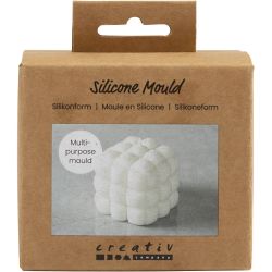 Silikonform, Quadrat mit Seifenblasen, H 5 cm, D 6 cm, B 6 cm, 1 Stk/ 1 Pck