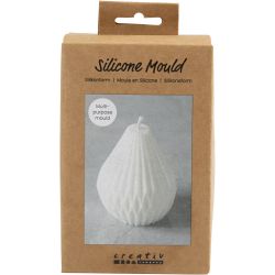Silikonform, Gerippte Tropfenform, H 8 cm, D 7 cm, 1 Stk/ 1 Pck
