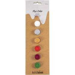 Hobbyfarbe Plus Color, Weihnachtsfarben, 6x5 ml/ 1 Pck