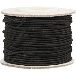 Elastische Schnur, Dicke 1 mm, Schwarz, 25 m/ 1 Rolle