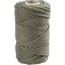 Macramé-Kordel, L 55 M, D 4 mm, Moosgrün, 330 g/ 1 Rolle