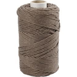 Macramé-Kordel, L 198 M, D 2 mm, Hellbraun, 330 g/ 1 Rolle