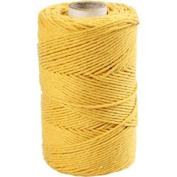 Macramé-Kordel, L 198 M, D 2 mm, Gelb, 330 g/ 1 Rolle