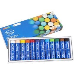 Mungyo Maxi Ölpastellkreide, Dicke 17 mm, Sortierte Farben, 12 Stk/ 1 Pck