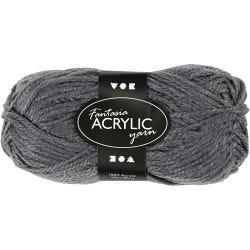Fantasia Polyacryl Garn, L 80 M, Grau, 50 g/ 1 Knäuel