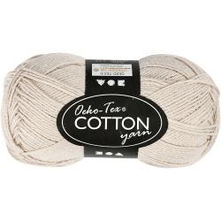 Baumwollgarn, Nr. 8/4, L 170 M, Beige, 50 g/ 1 Knäuel