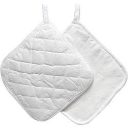 Topflappen, Größe 20x20 cm, 145 g, Weiß, 1 Paar