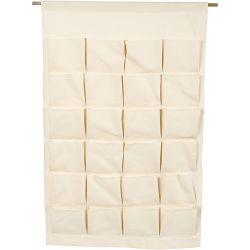 Organizer-Taschen zum Aufhängen, H 93 cm, B 60 cm, Hellnatur, 1 Stk