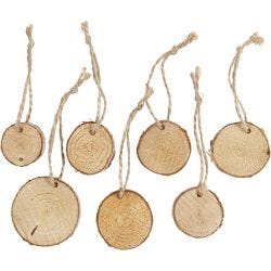 Holzscheiben mit Loch
