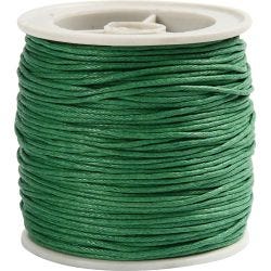Baumwollband, Dicke 1 mm, Grün, 40 m/ 1 Rolle