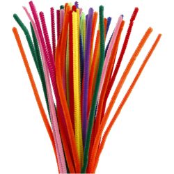 Chenilledraht, 30 cm, 6 mm, Sortierte Farben, 50sort./ 1 Pck