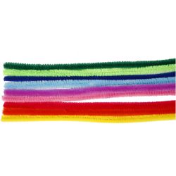 Chenilledraht, L 30 cm, Dicke 9 mm, Sortierte Farben, 25 sort./ 1 Pck