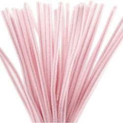 Chenilledraht, L 30 cm, Dicke 6 mm, Rosa, 50 Stk/ 1 Pck
