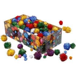 Glitzer-Pompons