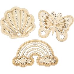 Holzform mit Löchern