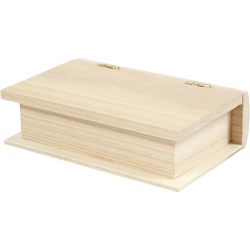Holzbox in Buchform