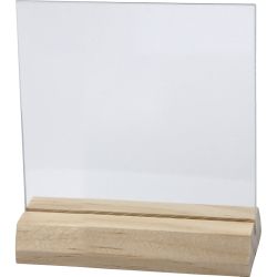 Glasplatte mit Holzständer