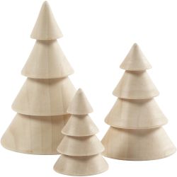 Weihnachtsbäume aus Holz