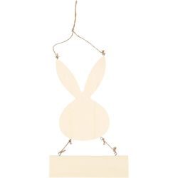 Hase mit Schild