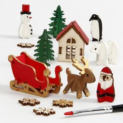 Zusammensteckbare Holzfiguren