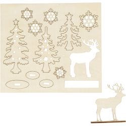 Zusammensteckbare Holzfiguren
