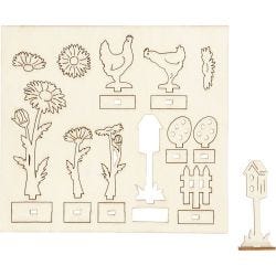 Zusammensteckbare Holzfiguren