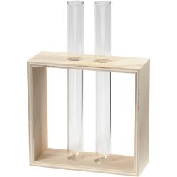 Reagenzgläser im Holzständer