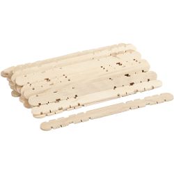 Holzbaustäbe mit Kerben