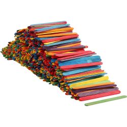 Farbige Holz-Eisstiele zum Basteln & Bauen