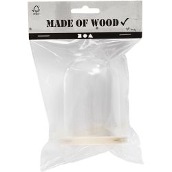 Plexiglas-Glocke auf Holzfuß