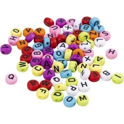 Runde Buchstabenperlen
