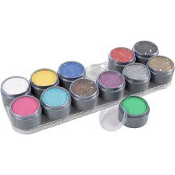 Grimas Gesichtsschminke auf Farbpalette, Sortierte Farben, 12x15 ml/ 1 Stk