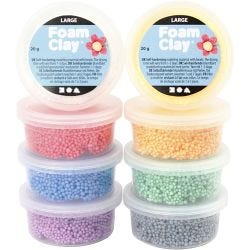 Foam Clay Large, Sortierte Farben, 8x20 g/ 1 Pck