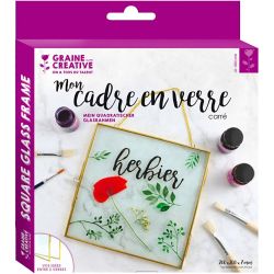 Quadratischer Herbariumrahmen zum Aufhängen aus Metall