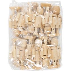 Holzfigur mit beweglichen Gelenken