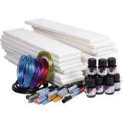 Materialset für Aquarellbilder im Längsformat